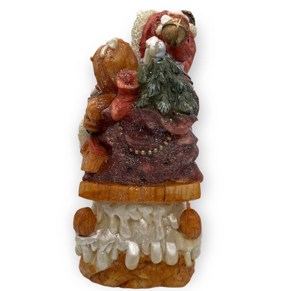 Santa on a Sled | Christmas Vintage Decoration - Picture 4 of 5
